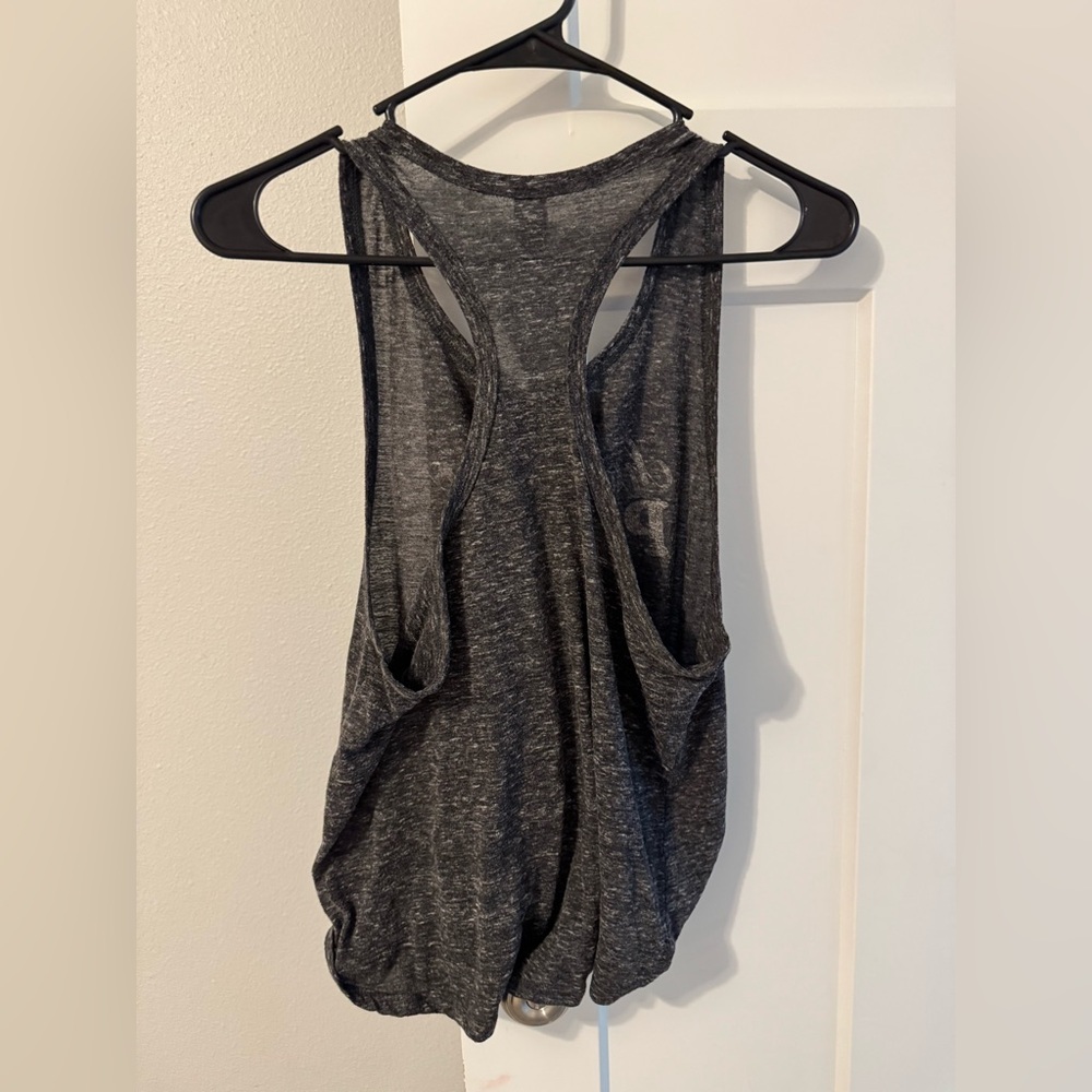 Champagne Black Sleeveless Tank Top with Cut Out Tie Front - Picture 2 of 2